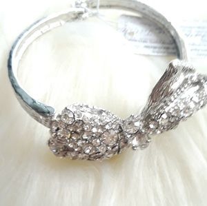 Rhinestone/crystal statement bracelet bow design
